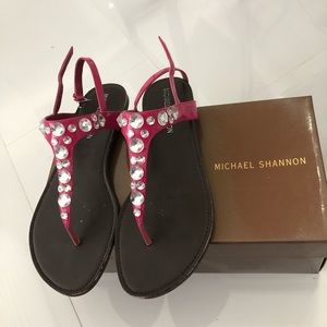 Hot Pink Michael Shannon Sandals